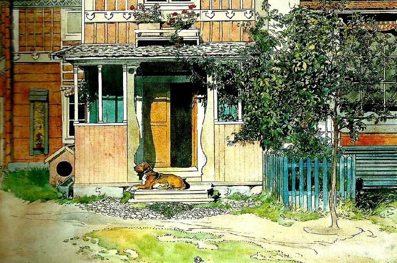 Carl Larsson verandan oil painting image